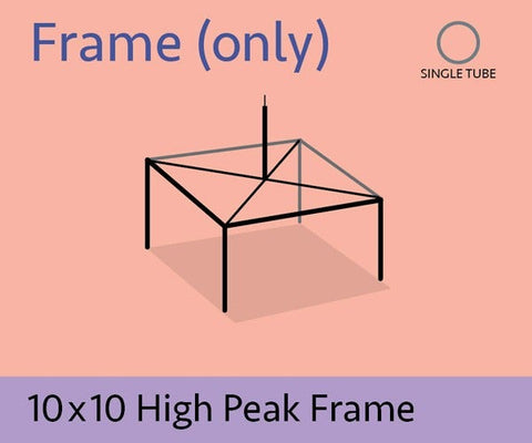 10' x 10' High Peak Canopy Tent Frame Only