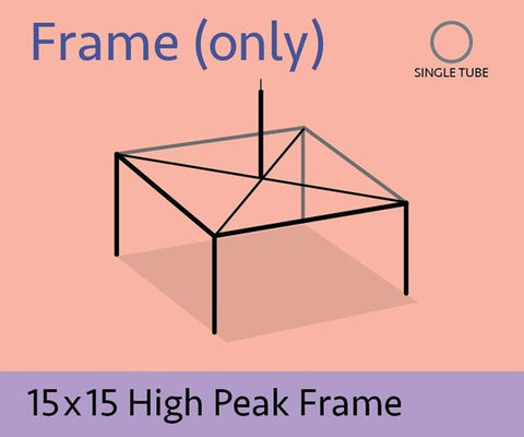 15' x 15' High Peak Canopy Tent Frame Only