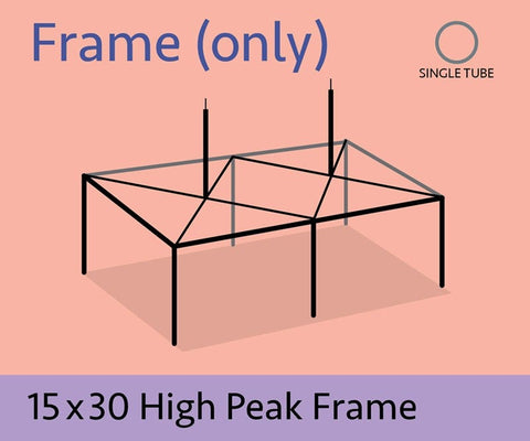 15' x 30' High Peak Canopy Tent Frame Only