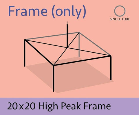 20' x 20' High Peak Canopy Tent Frame Only