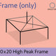 20' x 20' High Peak Canopy Tent Frame Only