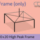 20' x 20' Twin Tube High Peak Canopy Tent Frame Only
