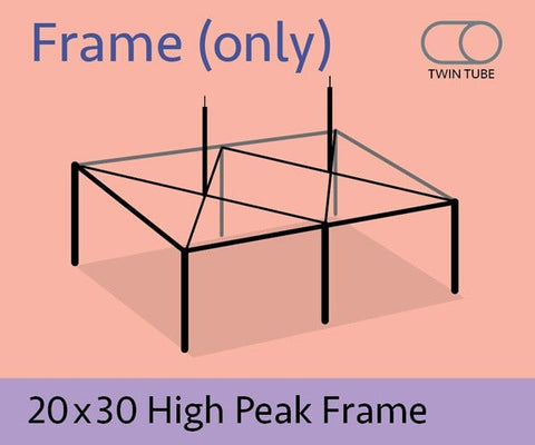 20' x 30' Twin Tube High Peak Canopy Tent Frame Only