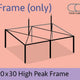 20' x 30' Twin Tube High Peak Canopy Tent Frame Only