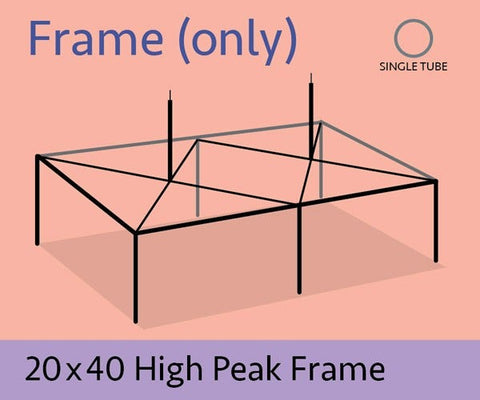 20' x 40' High Peak Canopy Tent Frame Only