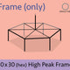30' Hexagon High Peak Canopy Tent Frame Only