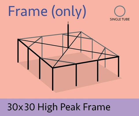 30' x 30' High Peak Canopy Tent Frame Only