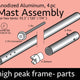 Center Mast Assembly for 30' Hexagon High Peak Frame Tents