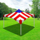 15' x 15' Premium High Peak Frame Party Tent - Red, White and Blue