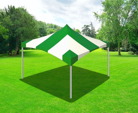20' x 20' Premium High Peak Frame Party Tent - Green Striped