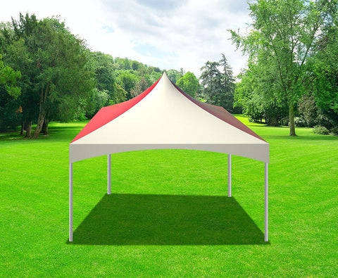 20' x 20' Premium High Peak Frame Party Tent - Red Solid