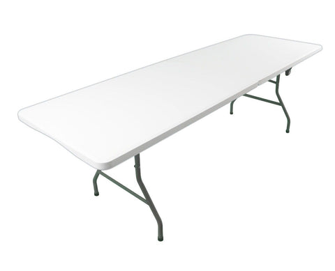 96" Rectangle Plastic Fold-in-Half Banquet Table