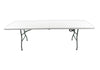 Image of 96" Rectangle Plastic Fold-in-Half Banquet Table