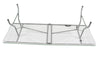 Image of 96" Rectangle Plastic Fold-in-Half Banquet Table