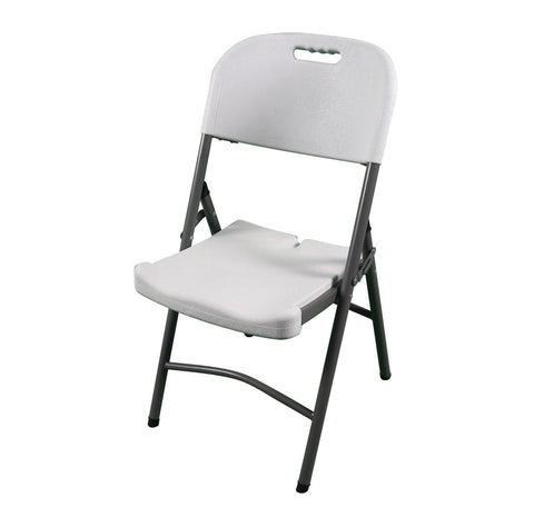 Blow Mold White Plastic Folding Chair