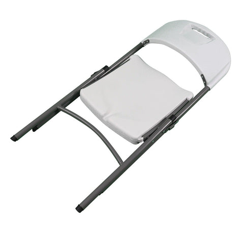 Blow Mold White Plastic Folding Chair