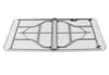 Image of 72" Rectangle Plastic Fold-in-Half Banquet Table