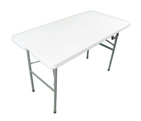 48" Rectangle Plastic Fold-in-Half Banquet Table