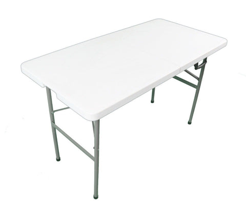48" Rectangle Plastic Fold-in-Half Banquet Table