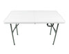 Image of 48" Rectangle Plastic Fold-in-Half Banquet Table