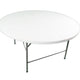 60" Round Plastic Fold-in-Half Table
