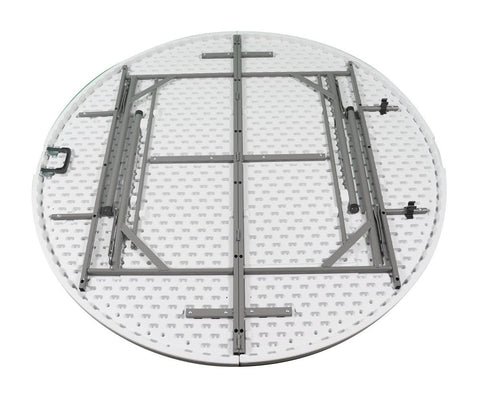 60" Round Plastic Fold-in-Half Table
