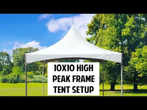 10' x 10' Premium High Peak Frame Party Tent - Clear