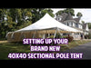 Image of 40' x 40' Premium Sectional Canopy Pole Party Tent - White