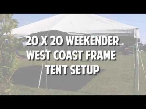 20' x 20' Weekender West Coast Frame Party Tent - Yellow