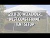 Image of 20' x 20' Weekender West Coast Frame Party Tent - Yellow