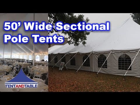 50' x 120' Premium Sectional Canopy Pole Party Tent - White