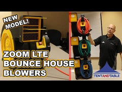 Zoom LTE 1.5 HP Commercial Inflatable Bounce House Blower - Air Blower for Inflatables
