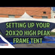 Premium High Peak Frame Tent Package, (2) 20x20 and (1) 40' Hexagon