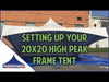 Image of Premium High Peak Frame Tent Package, (2) 20x20 and (1) 40' Hexagon