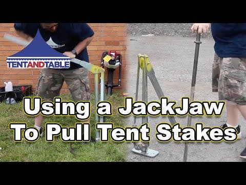 JackJaw Model 307 Commercial Tent Stake Puller - Tent Stake Extractor
