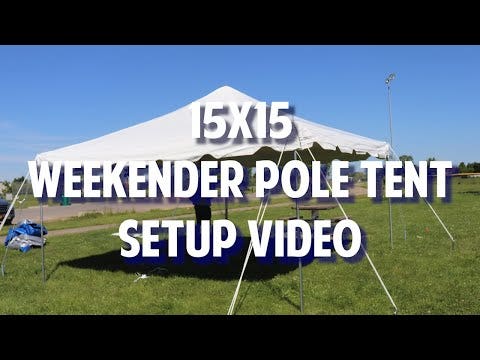 15' x 15' Weekender Standard Canopy Pole Tent - Red White and Blue