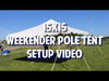 Image of 15' x 15' Weekender Standard Canopy Pole Tent - Red White and Blue