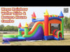 Image of Mega Rainbow Water Slide Bounce House Combo with Blower