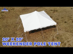 20' x 20' Weekender Standard Canopy Pole Tent - White