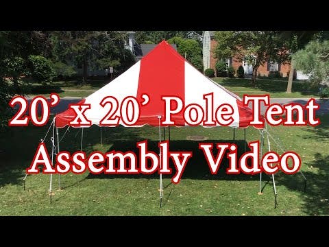 20' x 20' Premium High Peak Frame Tent and 20' x 20' Pole Tent