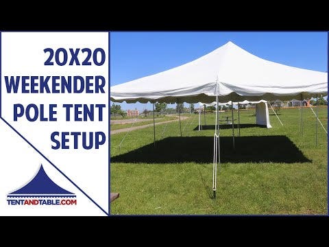 Weekender Pole Canopy Tent Trio, White