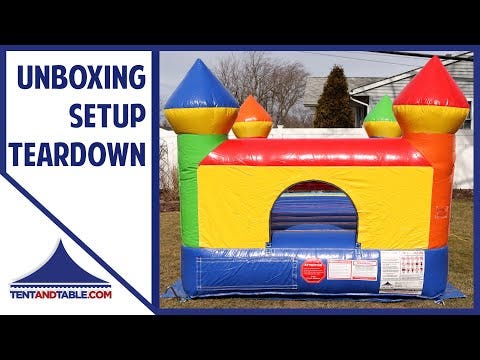 Junior Pink Castle Indoor Bounce House with Blower