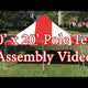 20' x 20' Premium Canopy Pole Party Tent - Red, White and Blue