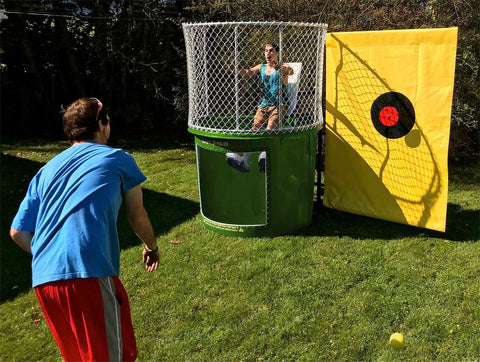 Sale on Hunter Green Portable Dunking Booth with New Wingless Design Dunk Tank