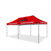 Image of Custom Canopy Tent with Full Back Wall, Half Side Walls & Table Cover