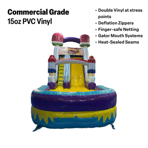 19'H Ice Cream Slide Wet n Dry
