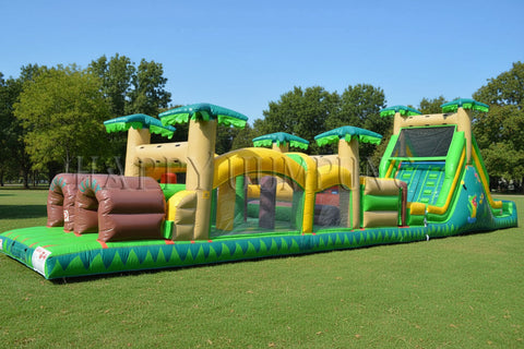 Obstacle Course 3 PLUS (16ft Slide)-Tropical (Wet & Dry) - IG5123-16