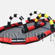 8'H Inflatable Race Track by Happy Jump