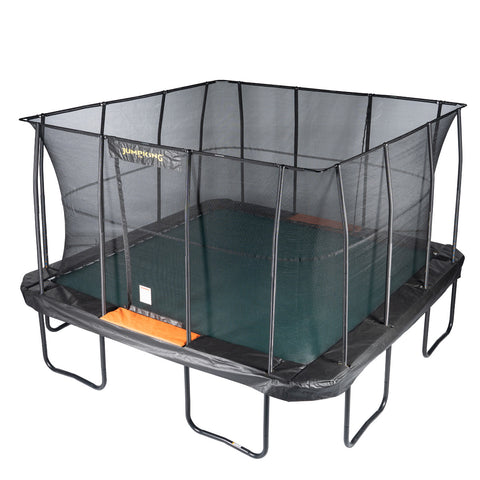 JumpKing 13' x 13' Square Trampoline - Outdoor/Indoor Recreational Trampoline - Large Trampoline and Great Gift for Kids, Adults, & Family Fun