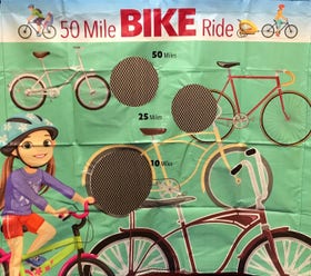 50 Mile Bike Ride UltraLite Air Frame Game Panel
